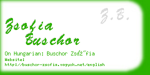 zsofia buschor business card